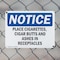 Signmission Place Cigarettes Butts Ashes In Receptacles, 14 in W x Rectangle, Plastic OS-2PACK-NS-P-1014-L-16345 - alternate 3